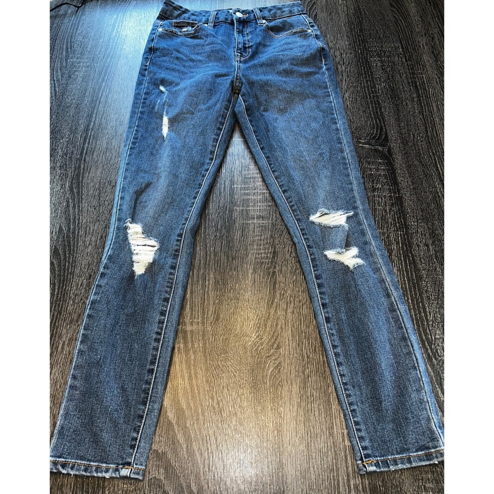 Harper Heritage Women's High Rise Skinny Jeans Size‎ 25 Distressed Stretch Denim